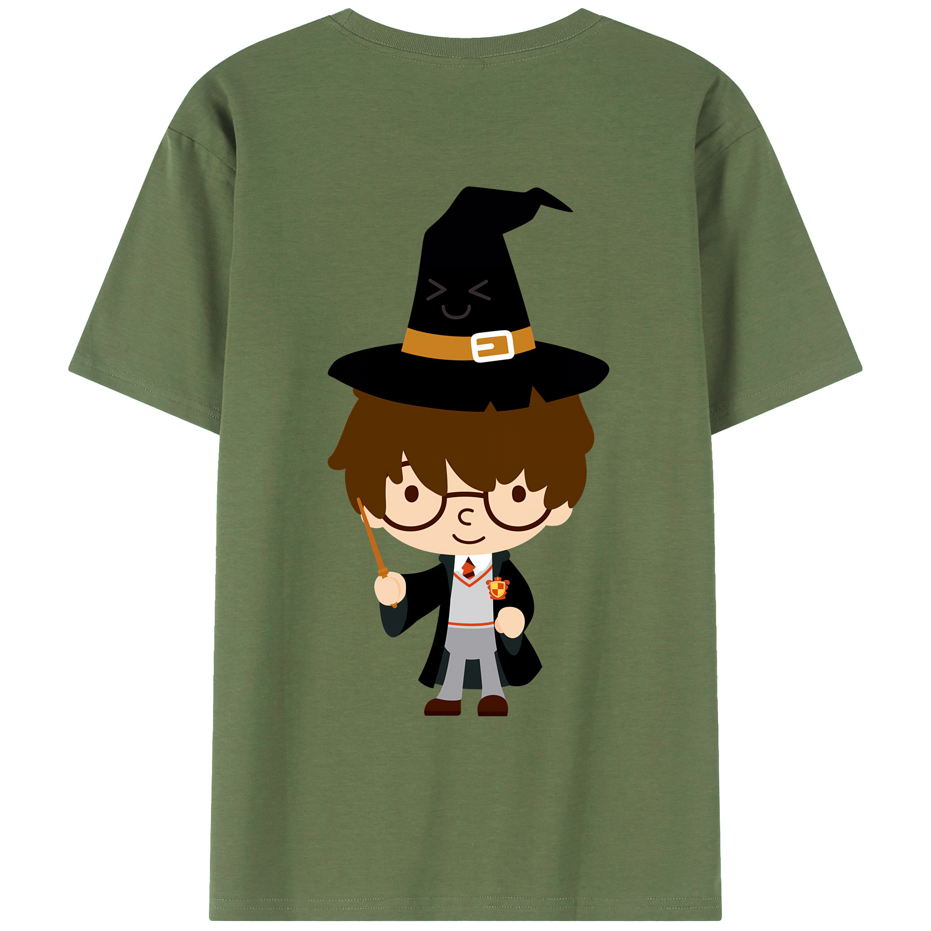 （画像用） Harry Potter ハリー・ポッターシリーズ 綿100％ メンズ半袖Tシャツ（バックプリント） 通気性